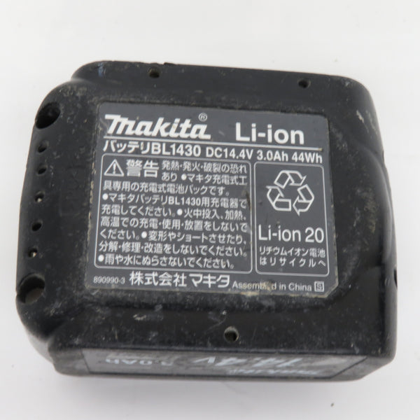 makita (マキタ) 14.4V 3.0Ah Li-ionバッテリ 残量表示なし 充電回数75回 BL1430 A-42634 中古