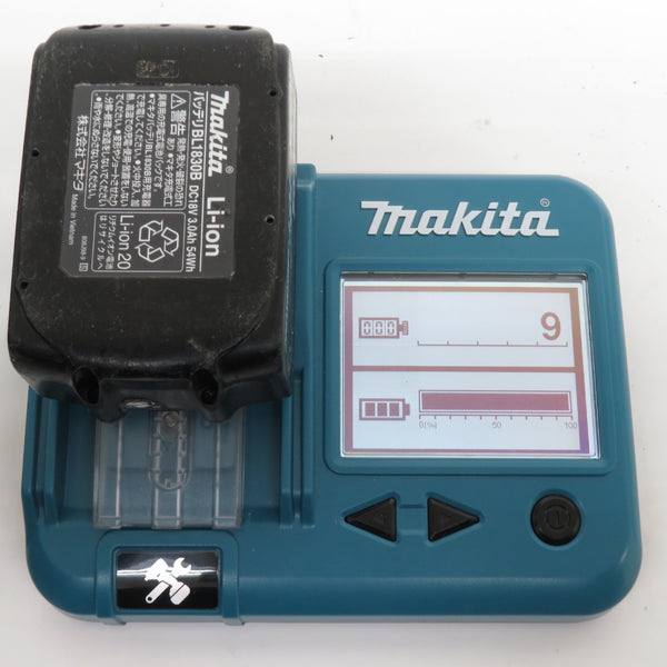 makita (マキタ) 18V 3.0Ah Li-ionバッテリ 残量表示付 充電回数9回 BL1830B A-60442 中古