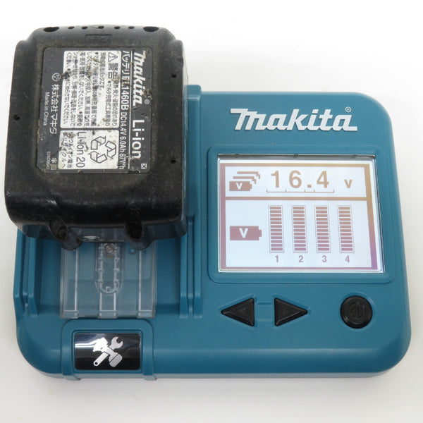 makita マキタ 14.4V 6.0Ah Li-ionバッテリ 残量表示付 雪マーク付 充電回数53回 BL1460B A-60660 中古