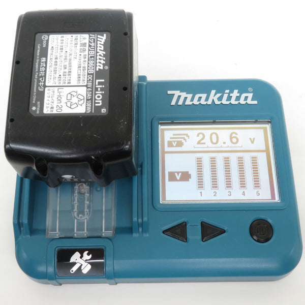makita マキタ 18V 6.0Ah Li-ionバッテリ 残量表示付 雪マーク付 充電回数23回 BL1860B A-60464 中古美品