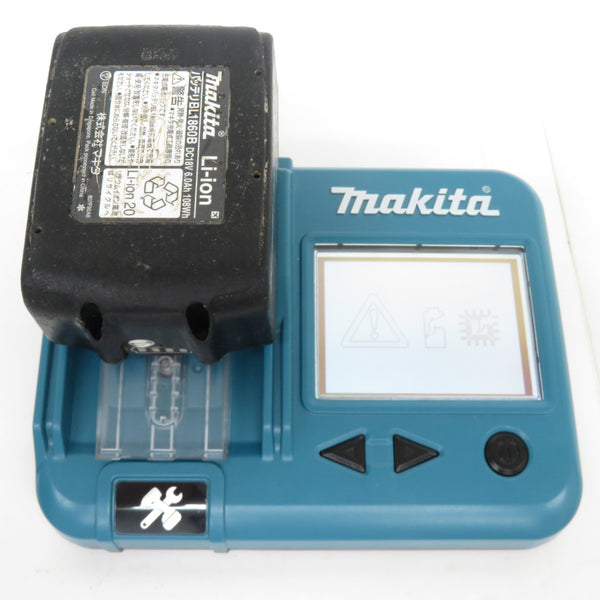 makita マキタ 18V 6.0Ah Li-ionバッテリ 残量表示付 雪マーク付 充電回数129回 BL1860B A-60464 残量表示ボタン反応悪い 中古