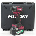 HiKOKI ハイコーキ マルチボルト36V 2.5Ah コードレスインパクトドライバ フレアレッド ケース・充電器・バッテリ2個セット フック・ストラップ欠品 WH36DC(2XFR) 中古