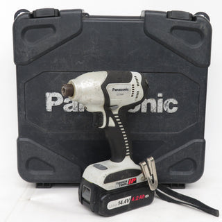 Panasonic パナソニック 14.4V 4.2Ah 充電インパクトドライバ ケース・充電器・バッテリ2個セット 軸ブレあり ケース一部割れ EZ7544LS2B-B 中古