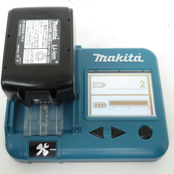makita マキタ 18V 6.0Ah Li-ionバッテリ 残量表示付 雪マーク付 充電回数2回 BL1860B A-60464 中古美品