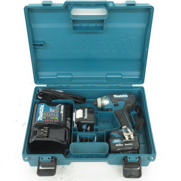 makita マキタ 10.8V 4.0Ah 充電式インパクトドライバ 青 ケース・充電器・バッテリ2個セット TD111DSMX 中古美品